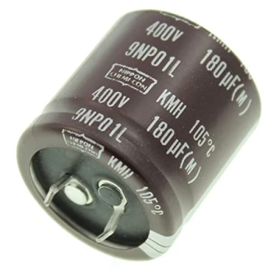 Imagen de 2x Condensador Elko radial 180µF 400V electrolítico Snap In hasta 105C 180uF de United Chemi Con