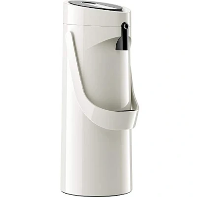 Imagen de TEFAL K3140214 Termo De Bomba Ponza Blanco 1L Función Simple Con Generoso Volumen Caliente Hasta 12 Horas Frío 24