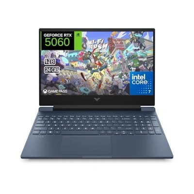 Imagen de HP Victus 15 fa2056ns Ordenador portátil Gaming 15&quot; FHD (Intel Core 7 240H, 24GB RAM, 1TB SSD, NVIDIA RTX 5060, FreeDos) Azul Teclado QWERTY Español