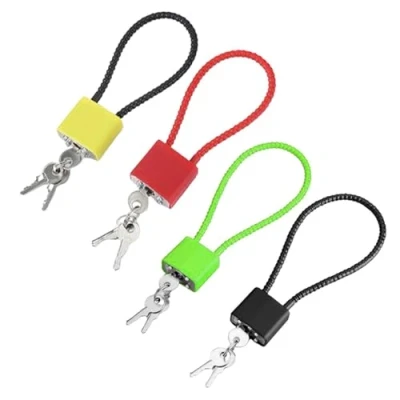 Imagen de 4 candados de alto rendimiento, con llave, seguridad, caja suelo ruedas, cubo basura ruedas