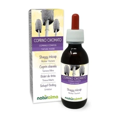 Imagen de Bolet de tinta o Seta matacandil (Coprinus comatus) hongo Tintura Madre sin alcohol Naturalma Extracto líquido gotas 120 ml Complemento alimenticio Vegano