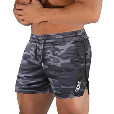 Imagen de Superora Shorts Deportivos Hombre Pantalones Cortos Short de Ejercicio Deporte Secado Rápido Malla con Cordón para Playa Correr Jogging Running al Aire Libre Ligero y