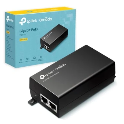 Imagen de TP Link 802.3at/af Gigabit PoE Injector , Non to Adapter Supplies (15.4W) or PoE+ (30W) Plug &amp; Play Desktop/Wall Mount Distance Up 100m (TL PoE160S)