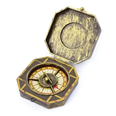Imagen de Bristol Novelty Brújula Pirata Bronce Accesorio, Color marrón, Talla única (BA1315)