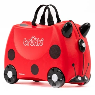 Imagen de Trunki Maleta Infantil Niño Equipaje Cabina Correpasillos Harley La Mariquita (Rojo)