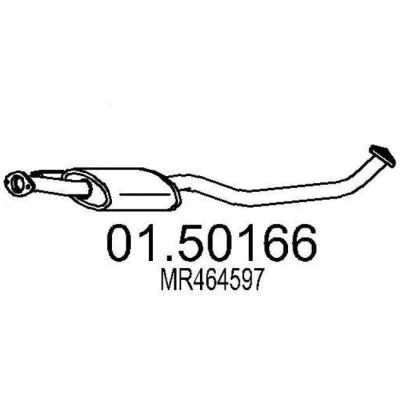 Imagen de MTS 01.50166 Silenciador Intermedio 930 MITSUBISHI: Montero iO