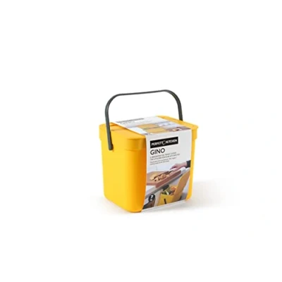 Imagen de Perfetto Cubo de basura húmedo/residuos orgánicos para colgar Col. Gino 7 l Amarillo