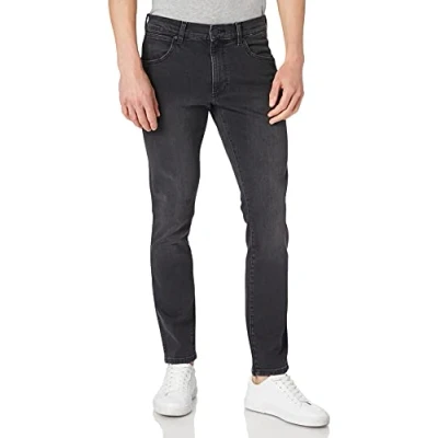 Imagen de Wrangler Larston, Vaqueros para Hombre, Negro (Like A Champ), 34W / 32L