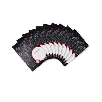 Imagen de Landre 100050071 Cuaderno (A5, 16 páginas, linea nº 5, cuadriculado, 80 g/m2, 10 unidades, sin madera), 3 diseños