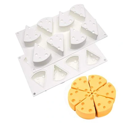 Imagen de XiaoShenLu moldes Silicona 3D, Molde de 3D para postres pudín, 8 cavidades Forma pequeños quesos