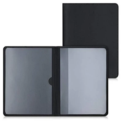 Imagen de kwmobile Funda Para permiso de circulación coche cuero sintético documentos 10.5 x 14.8 CM doblados negro