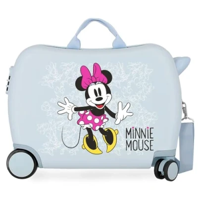 Imagen de Disney Minnie Enjoy the Day Maleta Infantil Azul 50x38x20 cms Rígida ABS Cierre combinación 34L 2,1Kgs 4 Ruedas Equipaje de Mano