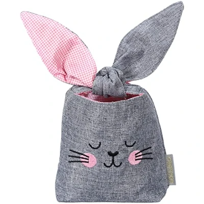 Imagen de Papierdrachen Orejas de Tela del Nido Pascua Cesta Bolsa con Conejo algodón Resistente la Cara Bordada para Recoger los Huevos Rosa