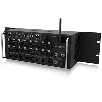 Imagen de Mezclador digital Midas MR18 de 18 entradas para tabletas iPad/Android con 16 preamplificadores PRO, módulo Wifi integrado e interfaz audio USB multicanal