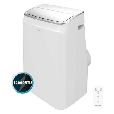 Imagen de Cecotec Aire Acondicionado Portátil con Mando a Distancia y Bomba de Calor ForceClima 12600 Soundless Heating Essential. 12000BTU, Pantalla LED, 5 Modos, Deshumidificación, Cobertura 28m2