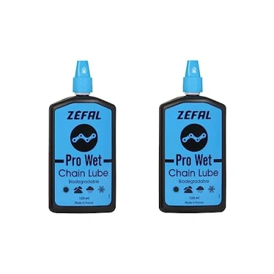 Imagen de ZEFAL Pack Pro Wet Lube 120ml Dos Botellas de Lubricante Cerámico Premium Biodegradable Cadena Bicicleta Aceite Muy Larga Duración 2 x