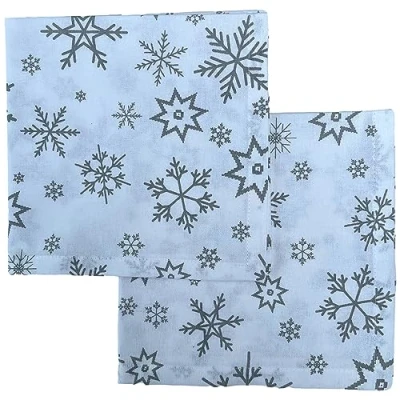 Imagen de Snowflake Christmas Grey Napkins