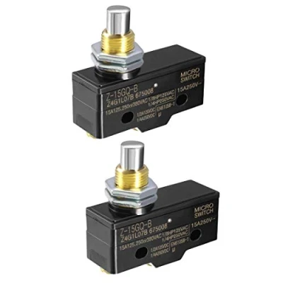 Imagen de 2PCS Z 15GQ B 1NO 1NC Interruptor de fin carrera con botón pulsador tipo micro, terminal tornillo