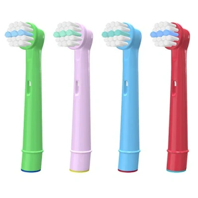 Imagen de WuYan cabezales de cepillo dientes para niños compatibles con cabezal Oral B, 4 eléctricos B EB10 D12 D10 DB4510K D100K