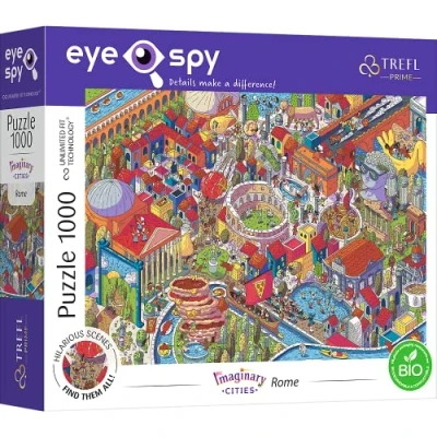 Imagen de Trefl Detalles Sorprendentes, Cartón Más Grueso, BIO, EKO, Entretenimiento Creativo Para Adultos Y Niños A Partir De 12 Años puzzle Spy Imaginary Cities: Roma, Italia 1002 Elementos