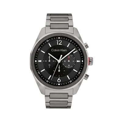 Imagen de Calvin Klein Reloj Cronógrafo de Cuarzo para Hombre con Correa en Acero Inoxidable Gris 25200267