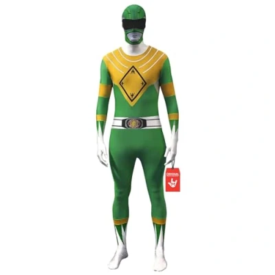 Imagen de Morphsuits Disfraz de Power Rangers para Hombre, Talla L, Color Verde