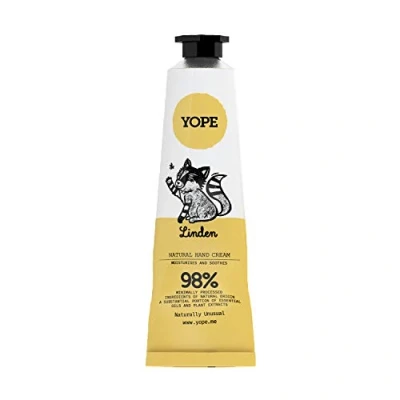 Imagen de YOPE Crema de Manos Manteca karité Aceites argán, coco y oliva Fortalecedora Nutritiva Calmante Irritante 98% Ingredientes naturales Vegan formula Tilo 50ml