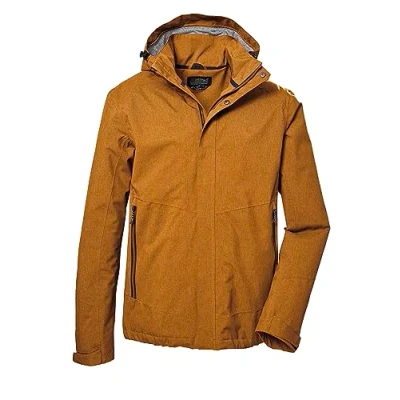 Imagen de killtec Hombre Chaqueta funcional/chaqueta de exterior con capucha desmontable KOS 53 MN JCKT, curry, L, 41333 000