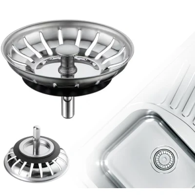 Imagen de Rejilla Fregadero Cocina,Tapón de Cocina, Ø 80 mm Tapón para Desagüe Filtro Inoxidable, Desague Fregaderos Cocina (Fregaderos 79 82 mm)