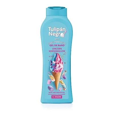 Imagen de Tulipán Negro Gel de Baño Hidratante Unicorn Marshmallow 650 ml, Intensamente Perfumado