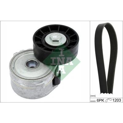Imagen de INA 529 0226 10 Juego de correas trapeciales poli V Revisar/sustituir poleas libres del alternador FORD: S MAX Mk1, Galaxy Mk2 MPV, VAN