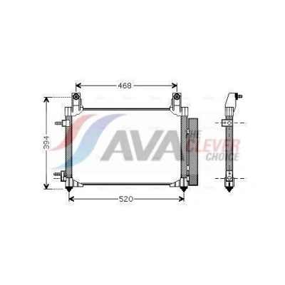 Imagen de PRASCO DW5081D Condensador con secador 11,7 Aluminio 520 CHEVROLET: Matiz