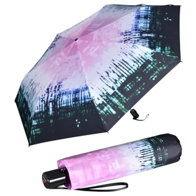 Imagen de Knirps Paraguas plegable Slim Duomatic, Matrix Rose, 90 cm