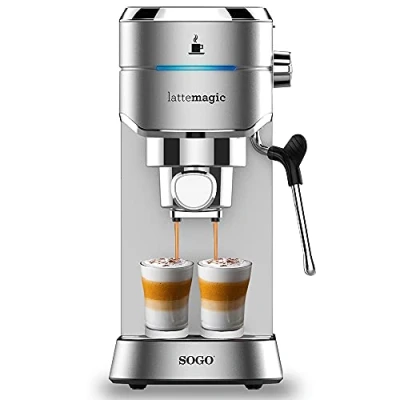 Imagen de SOGO CAFETERA EXPRESSO ACERO INOX 15 BARES, Depósito de 1l1450W (SS 7600)