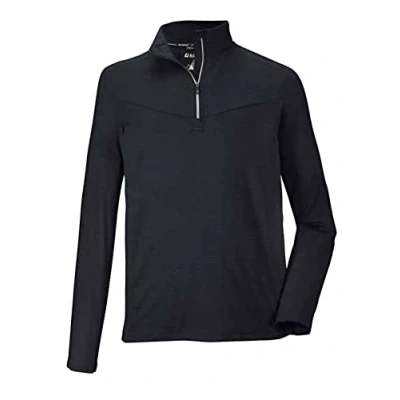 Imagen de Killtec (KILAH) Men&#039;s Camisa Funcional con Cuello Alto y Cremallera KSW 37 MN LS SHRT, Azul Negro, M, 38691 000