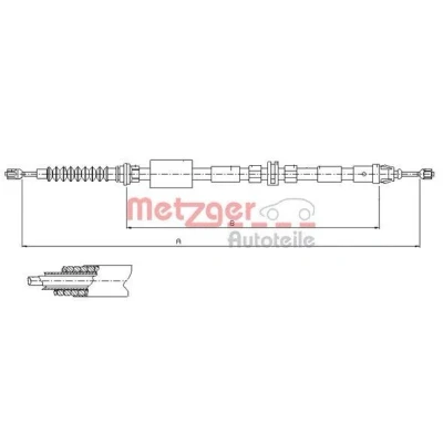 Imagen de METZGER 11.5511 Cable de Freno Mano Atrás izquierda, derecha, izquierda 1735/1532 Discos COFLE FORD: MONDEO 3 Stufenheck,