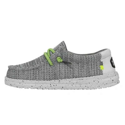Imagen de Hey Dude Wally Sox Kids, Moc Toe Shoes, Blanco (Stone White), 37 EU
