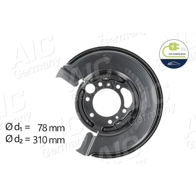 Imagen de AIC 55098 Chapa Protectora de Disco Freno Eje trasero, derecha MERCEDES BENZ: Sprinter 2 T Bus, 3 Furgón, VOLKSWAGEN: LT 28 46 Kasten