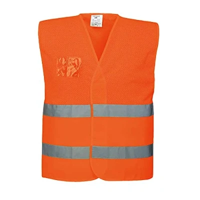 Imagen de Portwest Chaleco De Media Malla Alta Visibilidad, Tamaño: 4X/5X, Color: Naranja, C494ORR4X/5X