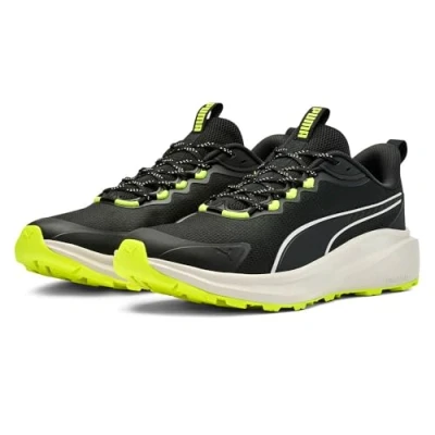 Imagen de PUMA Skyrocket Lite Trail, Zapatillas para Correr de Carretera Unisex Adulto, Black Feather Gray Yellow Alert, 44 EU