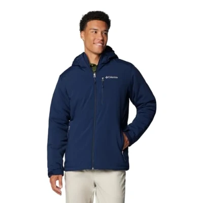 Imagen de Columbia Gate Racer Softshell, Chaqueta De Softshell Cortavientos Hombre, Collegiate Navy, XL