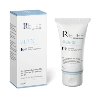 Imagen de Relife U Life 30 Crema de manos ultra regeneradora con acción protectora y suavizante para la hidratación zonas localizadas expuestas urea al 30% glicerina. 50 ml