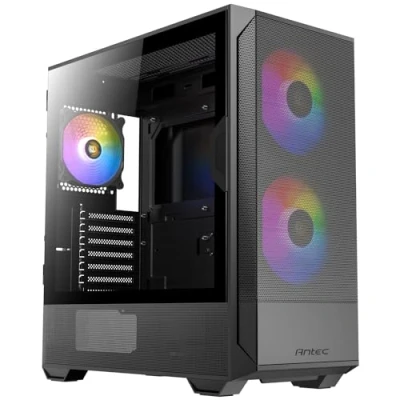 Imagen de ANTEC NX416L, Panel Frontal de Malla Alto Flujo Aire, 2 Ventiladores ARGB 160 mm y 1 Ventilador 120 incluidos, Tipo C, Lateral bisagra Vidrio Templado, hasta 11
