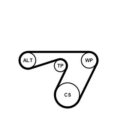 Imagen de CONTITECH 6PK1180K1 Juego de correas trapeciales poli V OPEL: Astra H Hatchback, GTC, Corsa D FIAT: Grande Punto Hatchback