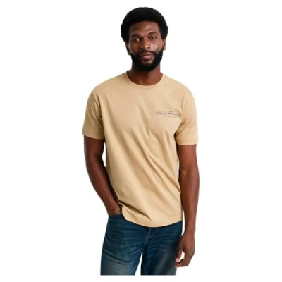 Imagen de GANT Printed Graphic Camiseta estampada, Hombre, Talla: 3XL, Oak beige