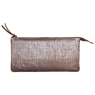 Imagen de Clairefontaine 410030C Estuche Slim Kleo Pathra 19,5 x 2,5 4 cm, piel de cordero, bronce