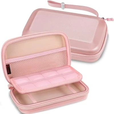 Imagen de Fintie Funda Portátil para Nintendo 3DS XL/2DS XL/3DS/3DS LL Estuche Viaje con Ranuras Tarjeta de Juego y Bolsillo Interno la Consola, Oro Rosa