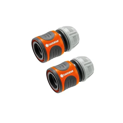 Imagen de Gardena Juego de conectores manguera, Conector para el inicio la Conexión rápida y fácil, Color Gris Naranja, 13 mm, 1/2 pulgadas 15 5/8