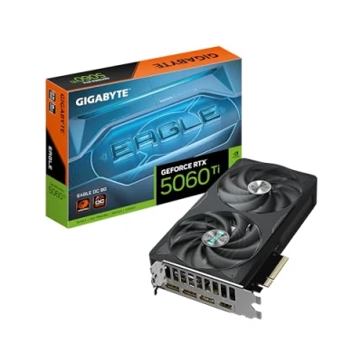 Imagen de Gigabyte GeForce RTX 5060 Ti Eagle OC 8G Tarjeta Gráfica 8 GB GDDR7, 128 bits, PCI E 5.0, 2617 MHz Frecuencia del núcleo, 3 x DisplayPort, 1 HDMI, GV N506TEAGLE 8GD