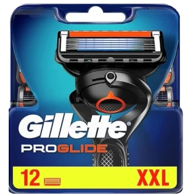 Imagen de Gillette Fusion 5 ProGlide cuchillas de afeitar con recortador precisión y revestimiento deslizante, 12 repuesto